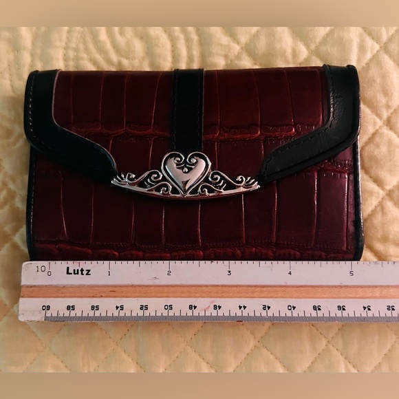 Western style wallet - Burgundy and Black - Picture 2 of 5